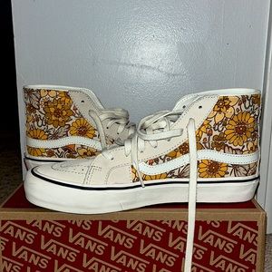 Flower High Top Vans